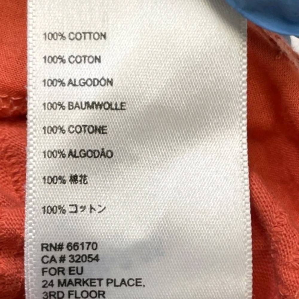 Anthropologie Vibrant Coral 100% Cotton Camisole Sz Small - Picture 4 of 5